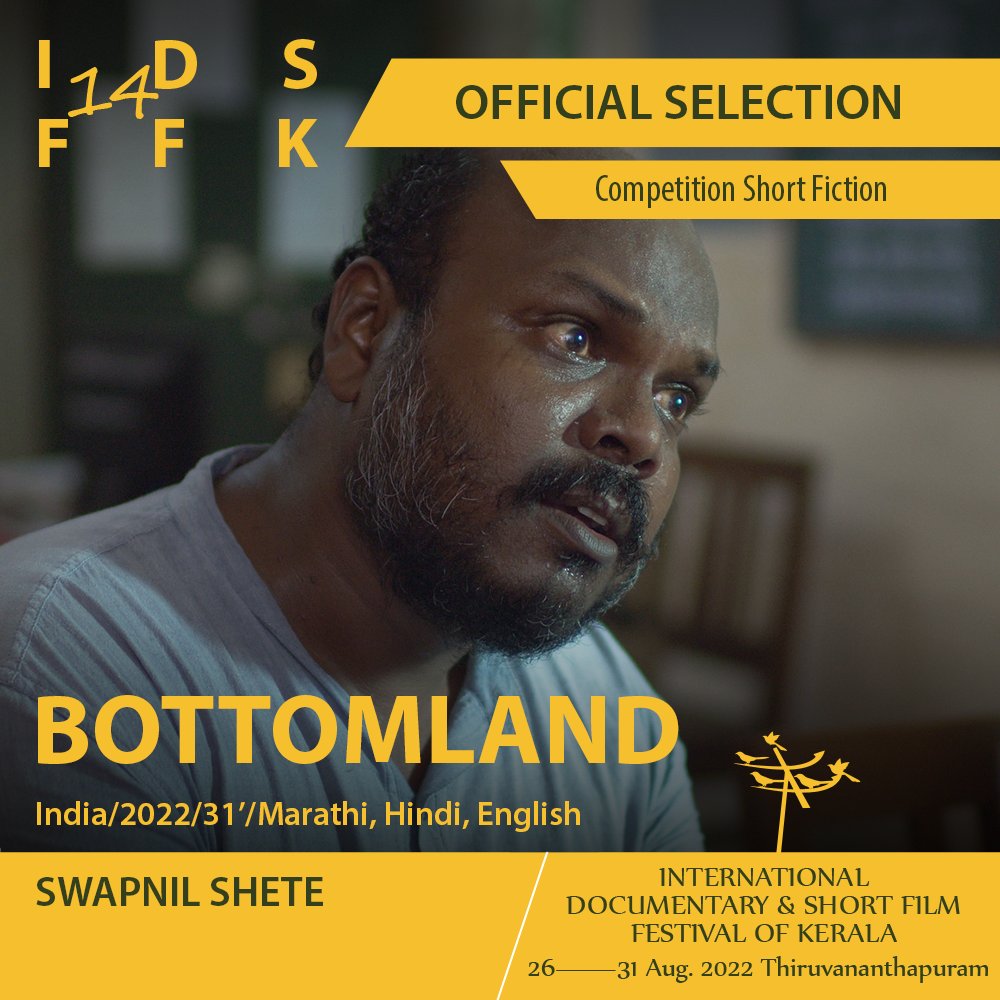 iffklive's tweet photo. A prolific &amp; passionate filmmaker, cinematographer and scriptwriter; winner of the Best Cinematography Award at the Dhaka International Film Festival 2020 for ‘Trijya - Radius’, @Shete32 narrates a tale about the pervasive caste injustice in our society in #Bottomland. #IDSFFK https://t.co/0OGc7EGemQ