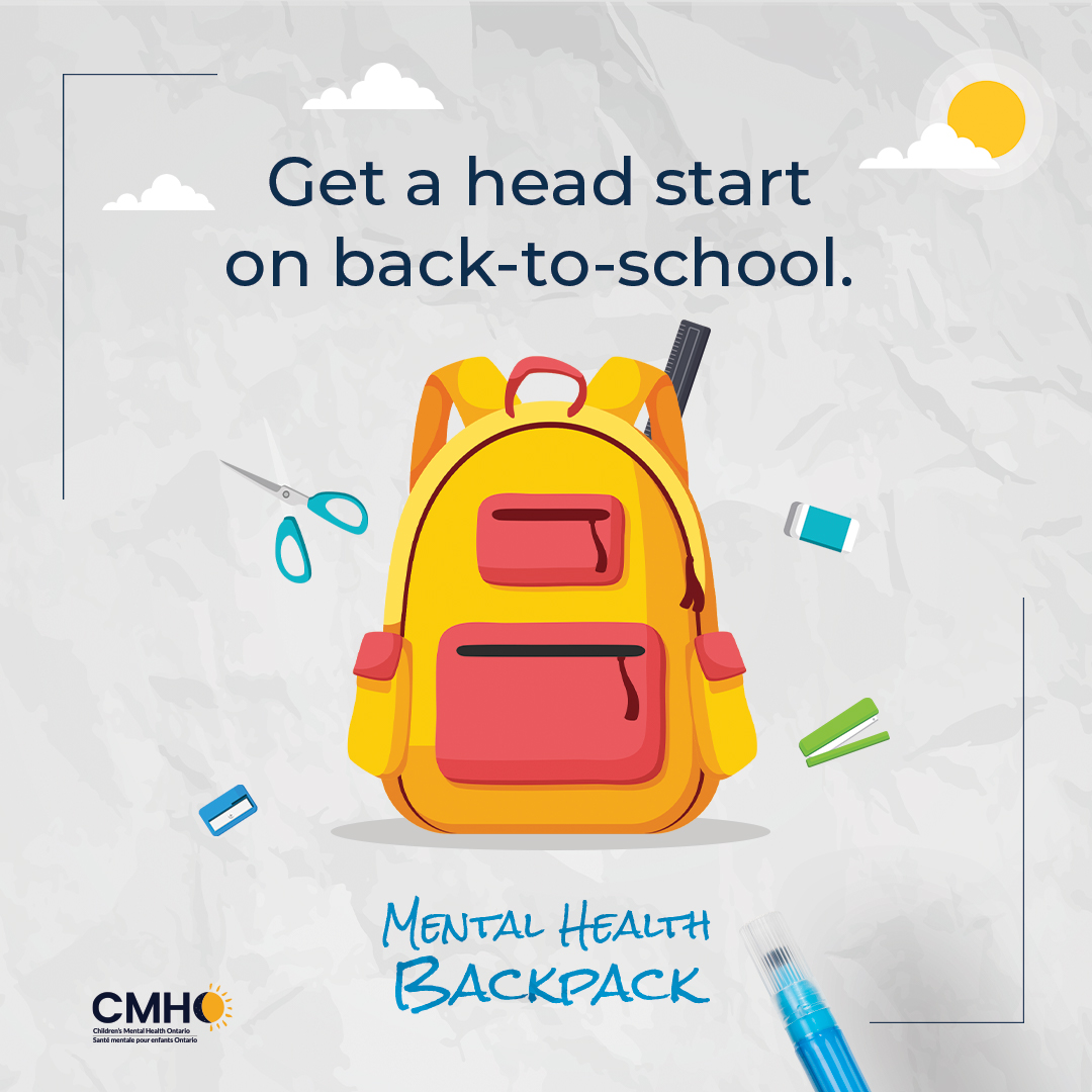 kidsmentalhlth's tweet photo. We know that back to school might feel challenging. Our child and youth mental health workers have pulled together expert advice on steps you and your family can take now to get prepared! https://t.co/aXRxWEXOFp. 🎒 https://t.co/OXPw55cG98