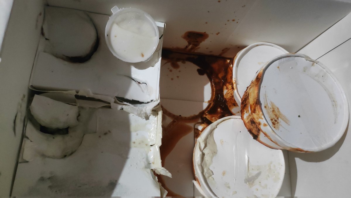 _its_indra's tweet photo. So much disappointed, after paying this much amount and getting this type of delivery, whats the meaning for paying 1K and the taste was also very bad @zomato @zomatocare @absolutebarbec https://t.co/Qb7bC2lEkK