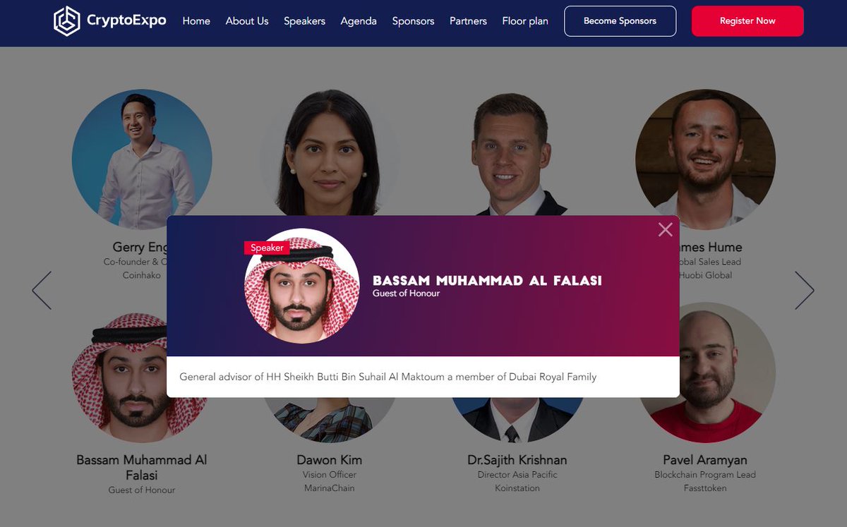 I see from time to time people claiming @bnalfalasi is a fake... 🙄 Crypto Dubai Expo doesnt think so! He's their GUEST OF HONOR! Typed it big for the fudders to read..... #GroveToken #GroveGreenArmy #grove #CryptoDubaiExpo