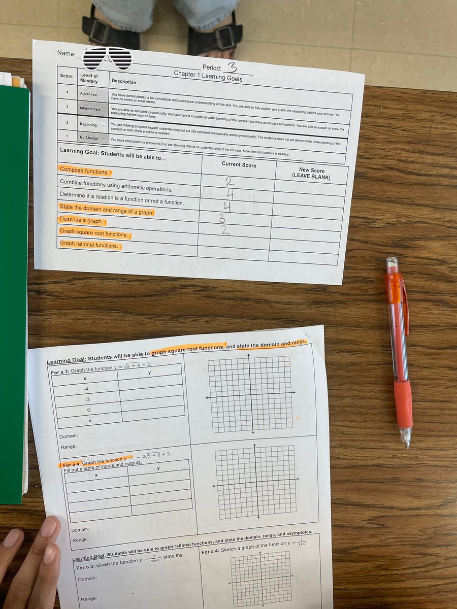 mckeemath's tweet image. How we Show Our Understanding in this #ThinkingClassroom! Before the test Ss record their current score for each topic, then highlight the topics they still need to show or improve! #iteachmath #mtbos