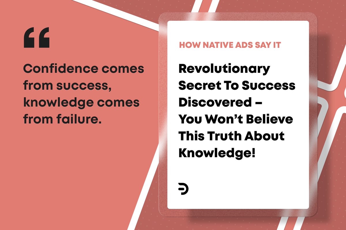 Four common phrases, but they're rewritten as native ad headlines 🤣