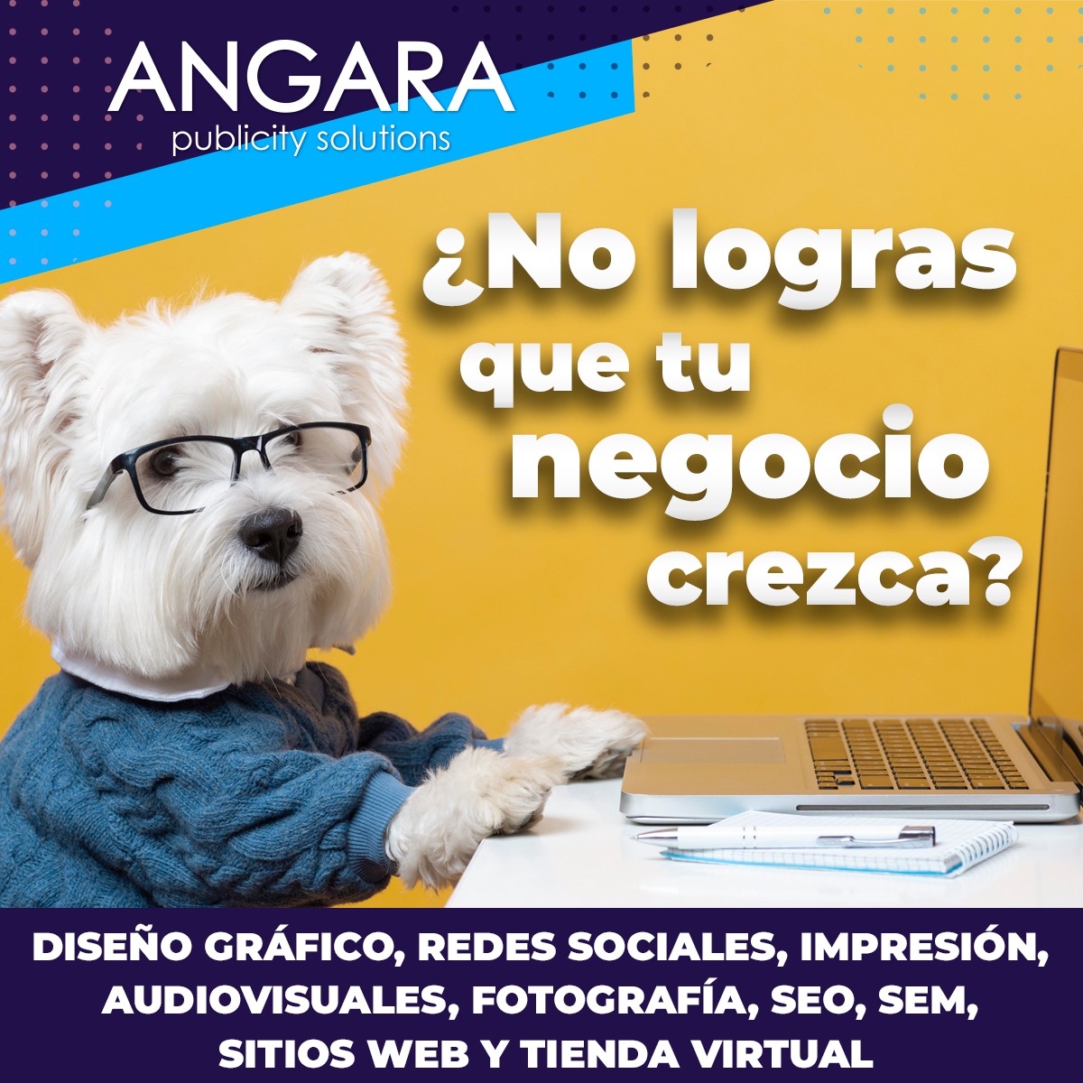 angara_ps's tweet photo. ¿Sabías que? Los clientes están buscando tu producto o tu servicio en los medios digitales. 😉
¡Conoce nuestras soluciones integrales en marketing digital y potencia tu negocio! 🙌
Platícanos tu proyecto por inbox o llámanos. https://t.co/GieE6XqFq9