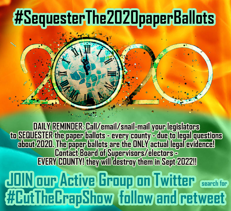 EmuHugger's tweet photo. @LouDobbs Please interview @JovanHPulitzer . He has so much important information
#SequesterThe2020PaperBallots #SequesterThe2020DigitalData #SaveTheBallots #CutTheCrapShow https://t.co/On9dqvAe2q