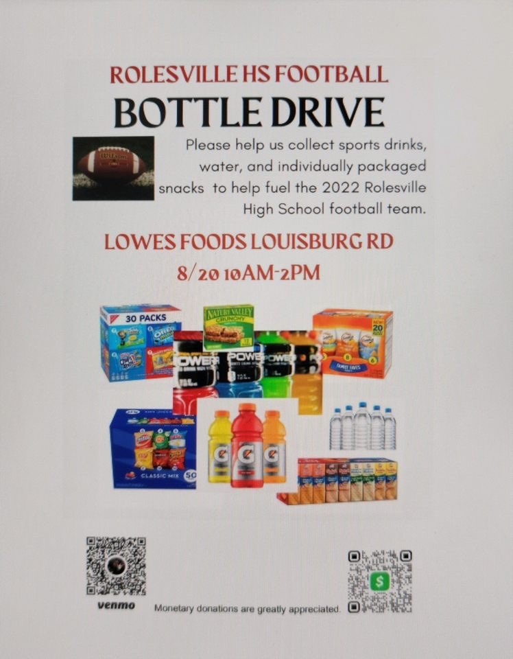 RamsFootballNC's tweet photo. Come out and please support the 2022 Rolesville Football Program this Saturday! @rolesvilleac1 @coachshup @RRACKLEY9 https://t.co/OF6JuKOHsV