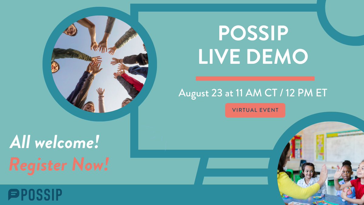 PossipIt's tweet image. Want to celebrate the great things happening in your school community? Join us for our next live demo to see how you can have a pulse on what’s happening - and celebrate it!  🎉

Register here: hubs.la/Q01jYD-p0 🔗

#Possip #PossipDemo #EdTech #EdChat