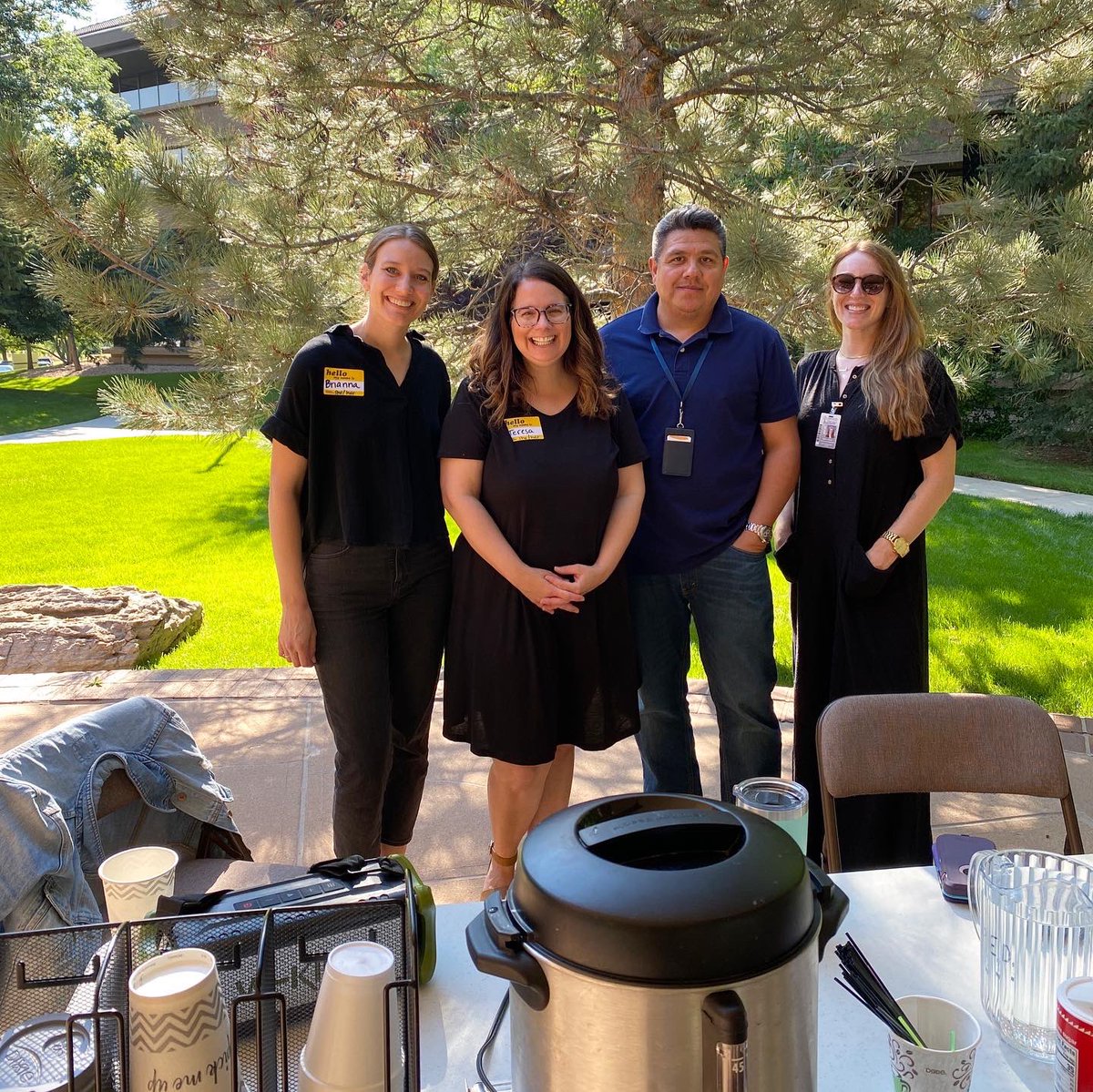 JeffcoSchoolsCo's tweet photo. Our wonderful division of Family, School, and Community Partnerships hosted a back to school pancake breakfast for the Central Administration staff! Thank you for your work to bring some #JeffcoFirstDay joy to our building π₯π #TeamJeffco @Principal_Pena https://t.co/eagrPm0KHI