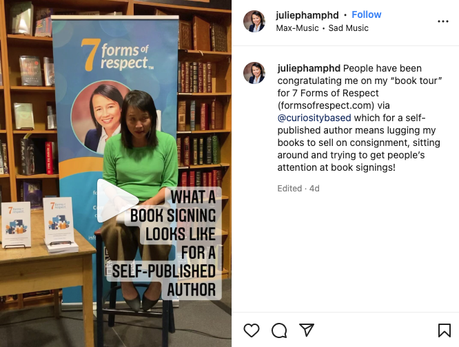 curiositybased's tweet photo. Something I never thought would happen actually happened last Thursday.
I went viral. Or at least a Reel I posted on Instagram did.
▶️ Watch here: https://t.co/bF8uuyr1GL
#formsofrespect #7FoR #author #booktalk #booksigning #meettheauthor #respect #publicevent https://t.co/85lMOYA7Pw