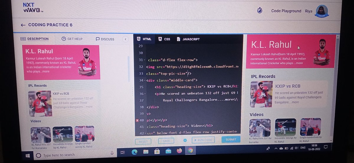RiyaPandey9119's tweet photo. Completed coding practice 6 , learned to develop layouts #coding 
#css #html 
#nxtwave #ccbp
#rahulattuluri https://t.co/GXSCNvvWxs