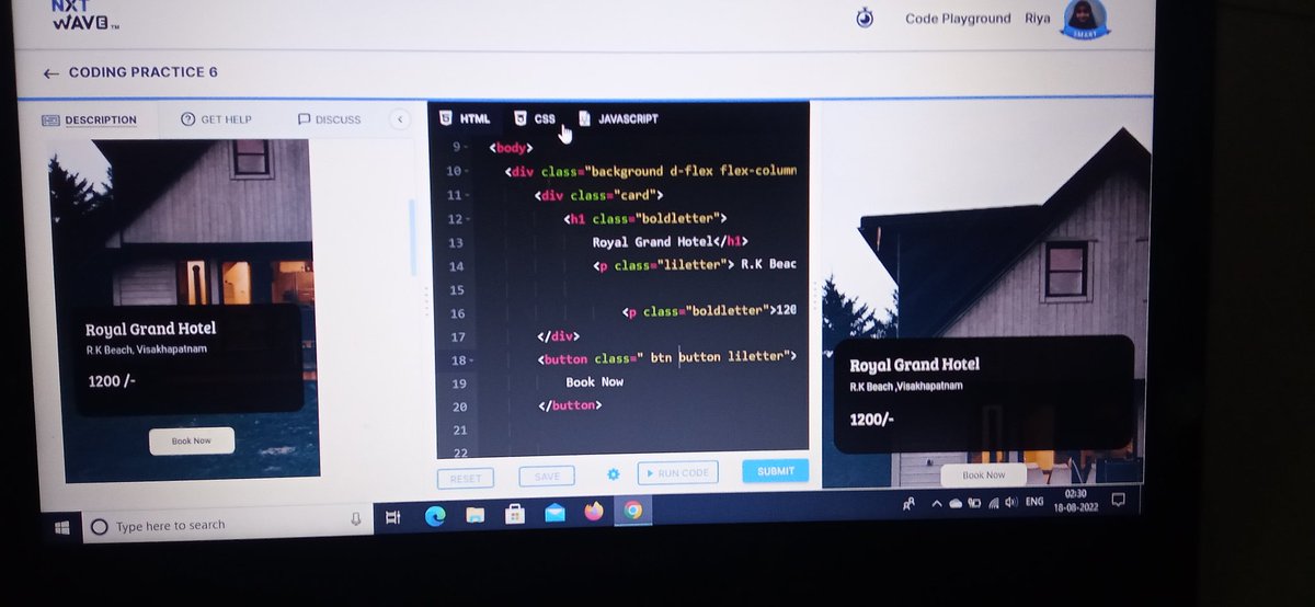 RiyaPandey9119's tweet photo. Completed coding practice 6 , learned to develop layouts #coding 
#css #html 
#nxtwave #ccbp
#rahulattuluri https://t.co/GXSCNvvWxs
