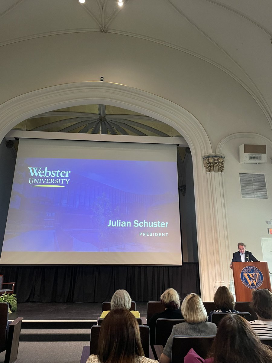 websteru's tweet photo. Chancellor Stroble (@ChancellorBeth) and President Schuster ring in the 2022-23 Academic Year with the annual Fall Convocation. https://t.co/4qIIfVMzgs