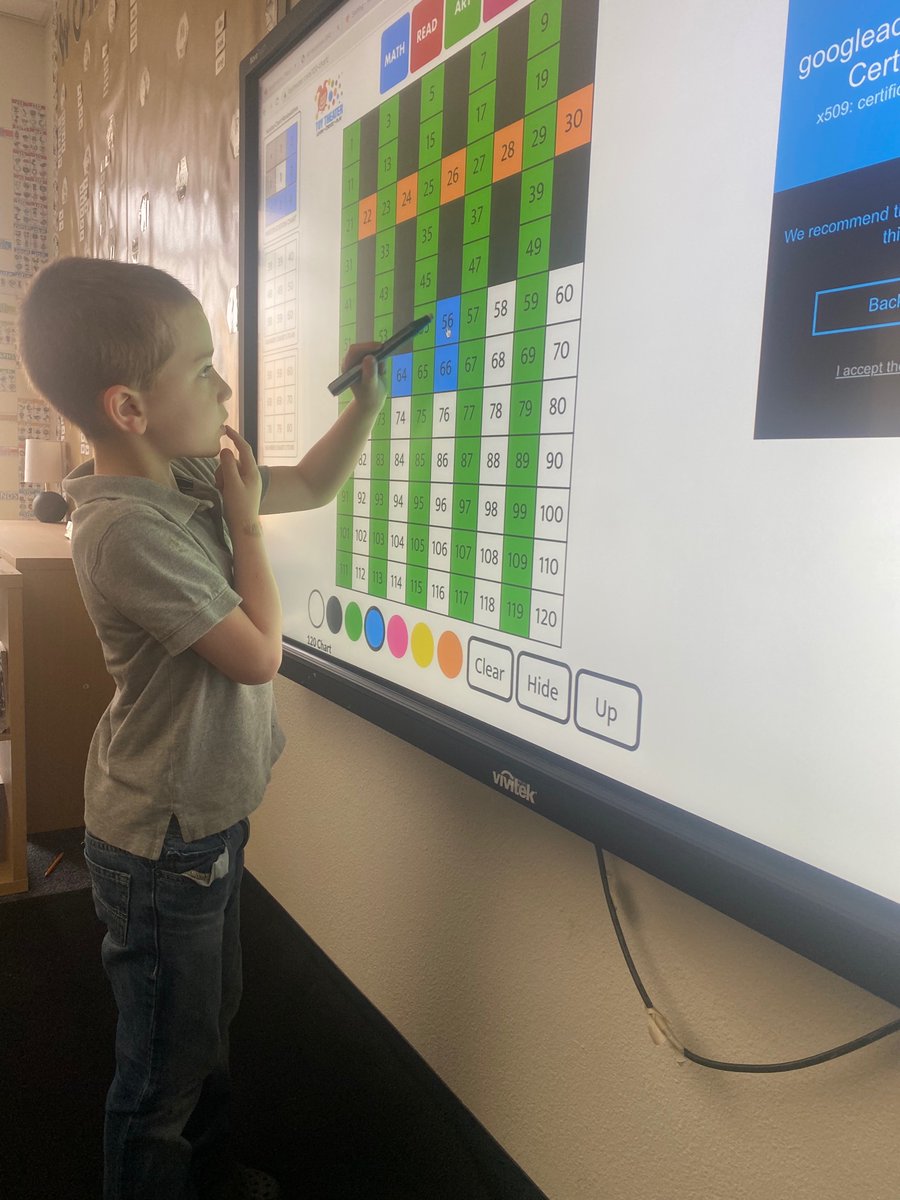 We have been having so much fun exploring numbers this week! This interactive 120 chart was great for our number guessing game today!