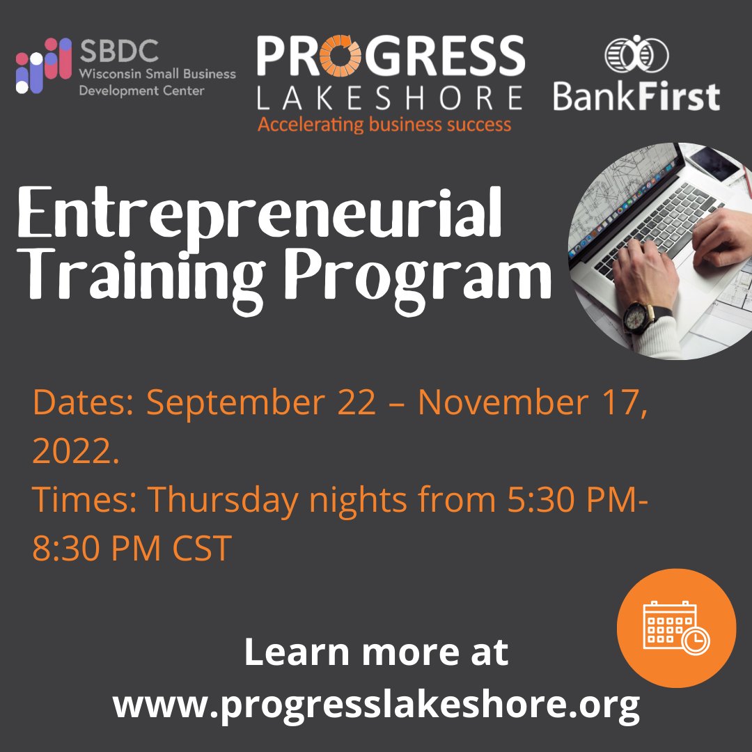 ProgressLkshore's tweet photo. We have exciting news!
We will be hosting an 8-week entrepreneurial training program here at our Manitowoc office starting September 22nd. This program is perfect for entrepreneurs who are considering starting a business.
Get full details here: https://t.co/N8qmhWqflw https://t.co/vVDj1jgtbk