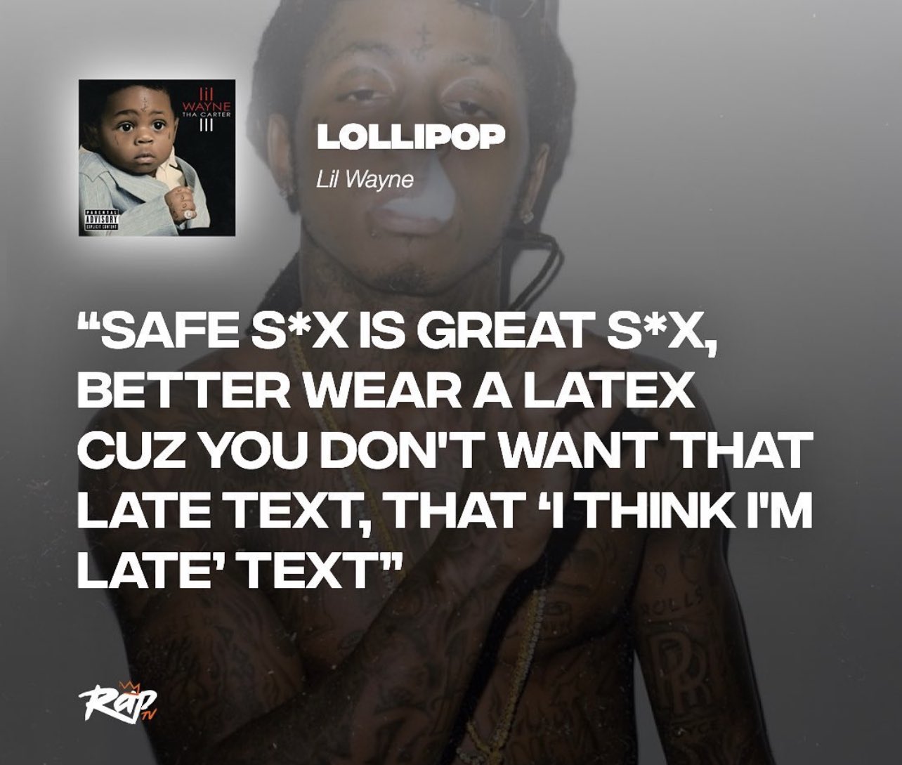 relatable iconic lyrics on Twitter "lil wayne / lollipop https//t.co/Zf2pGT1sqR" / Twitter