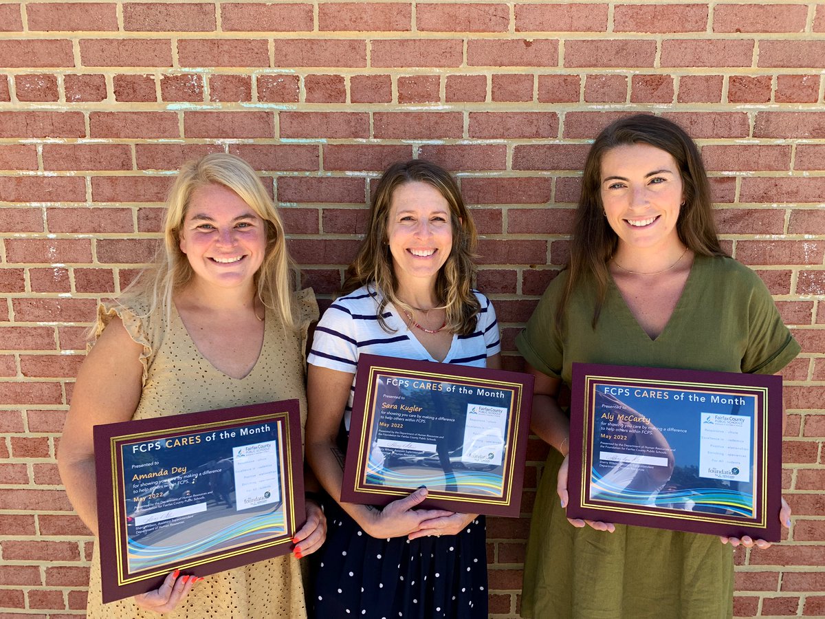 WoodburnES's tweet photo. Today we celebrated @Ms_Dey2, @Miss_McCarty19, and @SaraKugler for their efforts in ensuring students had the opportunity to play in a local soccer league. Congrats on your FCPS CARES of the month recognition! @FCPSR2 @fcpsnews https://t.co/Ds1dJpPmm3