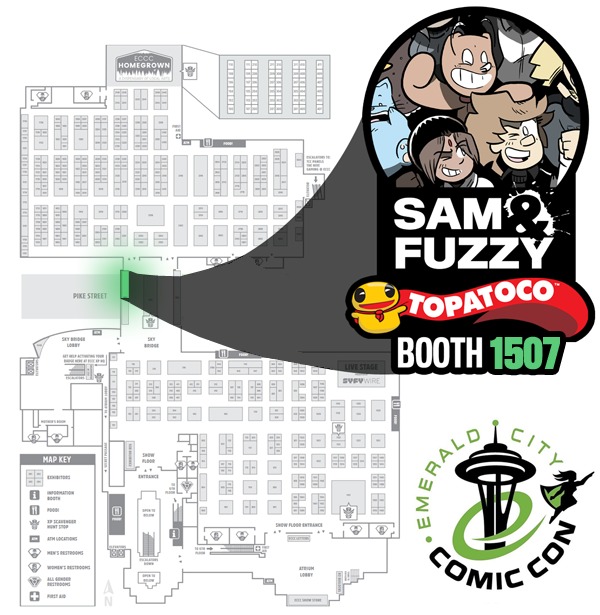 It is @emeraldcitycon time! If you're at the showoff, you can find me and my pals in the sky bridge at booth 1507. 