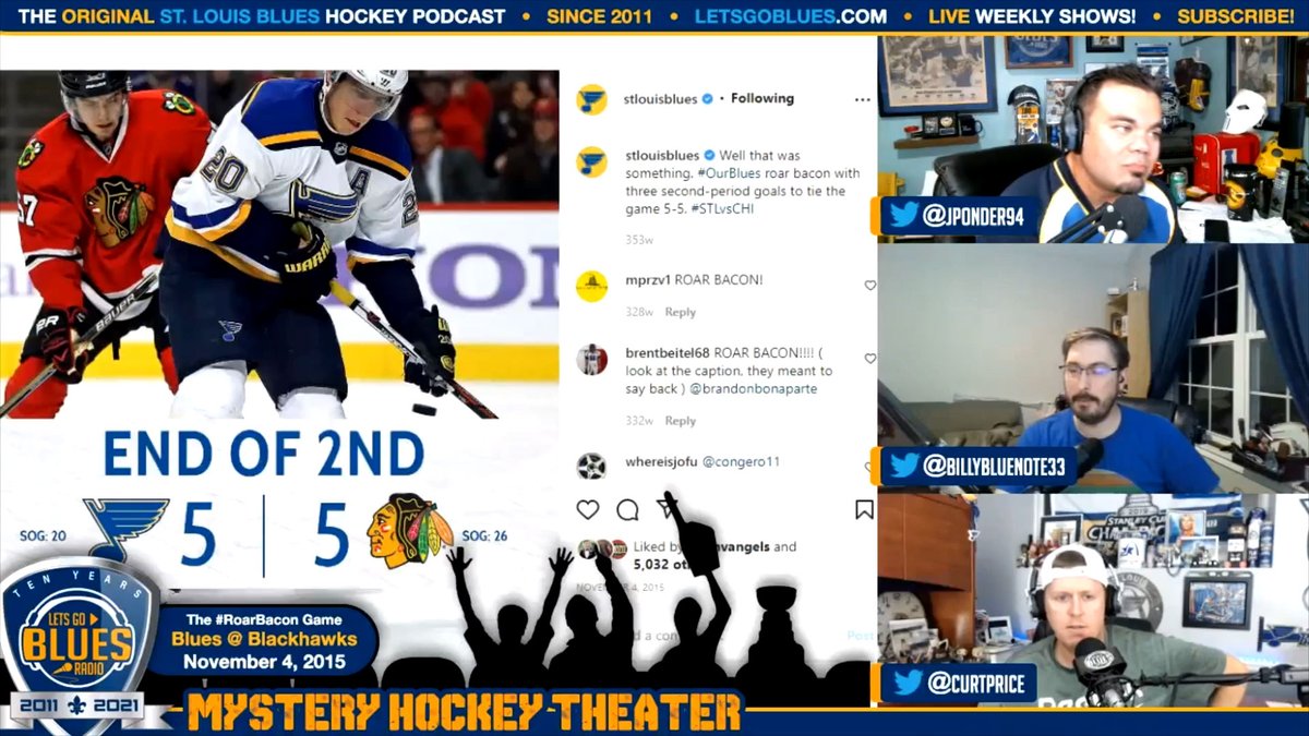 HockeyNightSTL's tweet photo. ๐จNEW SHOW ALERT!๐จ
Mystery Hockey Theater: Reliving #ROARBACON! (kinda)
๐Google: https://t.co/4VpiTCCoeQ
๐Apple: https://t.co/0VQro572tk
๐Spotify: https://t.co/TfHEahp20x
๐บYouTube: https://t.co/pzGdpvQcjM
๐URL: https://t.co/v9c1C1dyY3
@CenterIceBrew #IDLife #stlblues https://t.co/ZroA3ZUcud