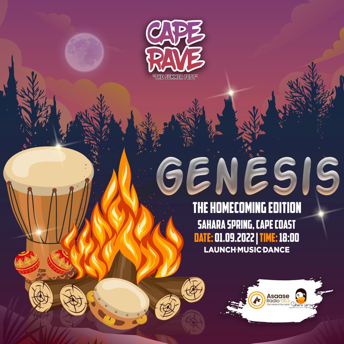 iyamekow's tweet photo. It’s yet another exciting SEPTEMBER in Ghana!🇬🇭
Cape-Coast Afahye is back and this year’s would be WILD!
We officially begin CapeRave on the 1/09/22 with
GENESIS
“TheHomecomingEdition“
#CapeRave22 #Saharaspring #AsaaseRadio #Afahye #September https://t.co/hSh0EhIS0m