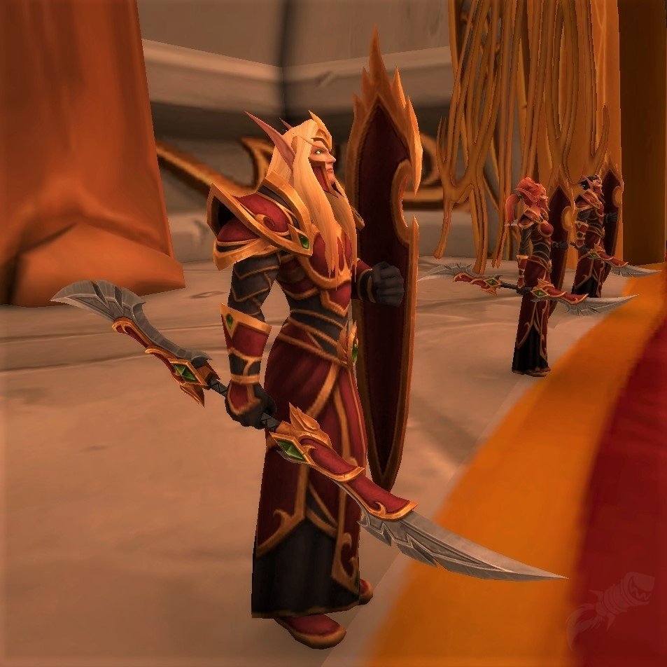 FaradeiCinder's tweet photo. Day 3 of asking @WarcraftDevs to allow warglaives to be transmogged as 1 handers for Warrior, rogue, DK, Monk, &amp; ect before the release of Dragonflight! https://t.co/1mYvm7PNkM