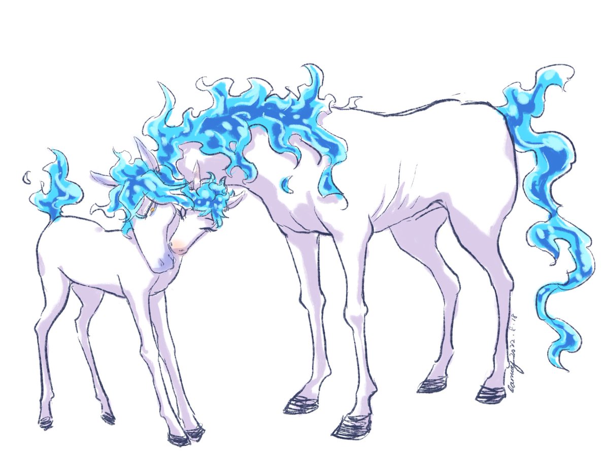 fiery hair white background simple background unicorn blue hair no humans blue fire  illustration images