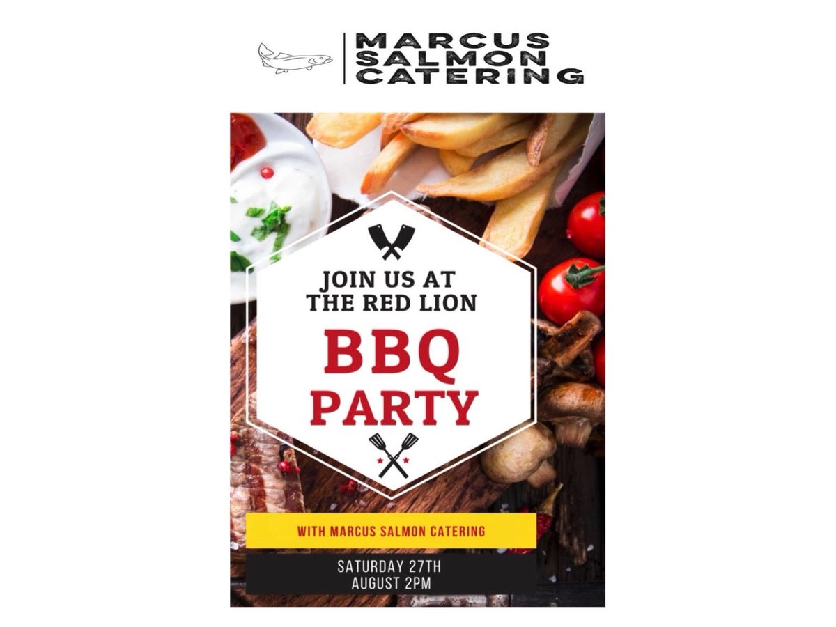 redlion_redhill's tweet photo. 🍖 BBQ PARTY - Sat 27th Aug from 2pm

Call or email for more information or to book a table now! https://t.co/c8Yx8VKNFg
