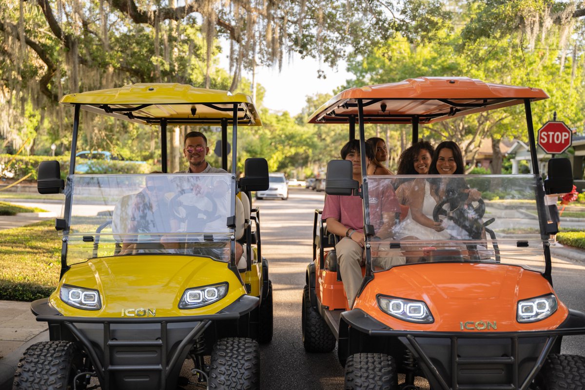 _IconEV's tweet photo. Sometimes it's more about the journey than the destination. 💛 🔋 🧡

Where will your ICON EV take you?

#iconev #gogreen #lsv #lowspeedvehicle #iconelectricvehicles #beanICON https://t.co/FRshuRlOAV