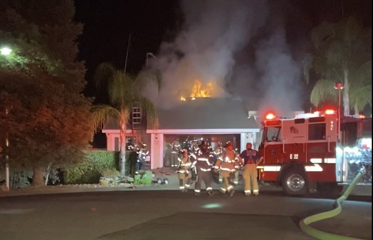 At 10:01 p.m. on August 17, firefighters with assistance from <a href="/metrofirepio/">Metro Fire of Sacramento</a> responded to a structure fire in a residential home located on Hardrock Ct. in Folsom. No injuries were reported.
Full news release can be found here: bit.ly/3psWMHv