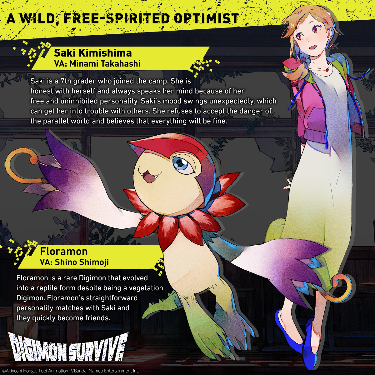 Digimon Games on X: Digimon Survive Character Introduction: Saki and  Floramon! DigimonSurvive t.coe0uNKDFy6m  X