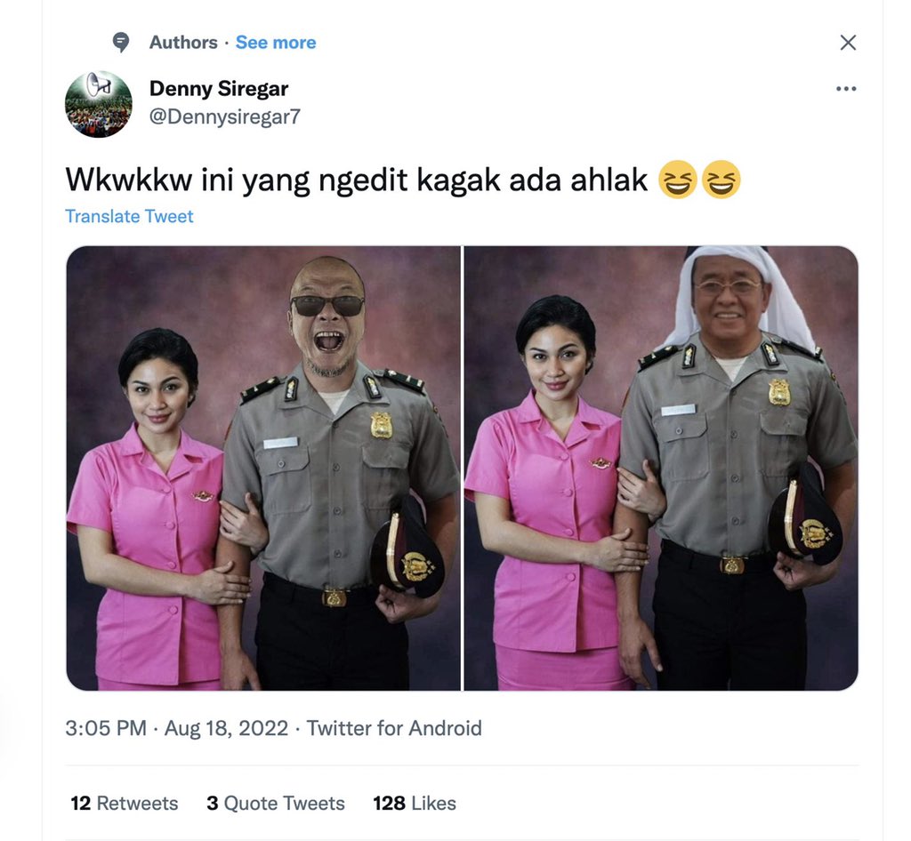 knpiharis's tweet photo. DPP KNPI meminta kepada Pak Kapolri @ListyoSigitP @DivHumas_Polri untuk segera menangkap @Dennysiregar7 karena telah melecehkan Institusi POLRI.

Apa yang sudah di publikasi oleh @Dennysiregar7 di akun Twitternya sangat keterlaluan.

#tangkapdennysiregar https://t.co/UefPTirWCG