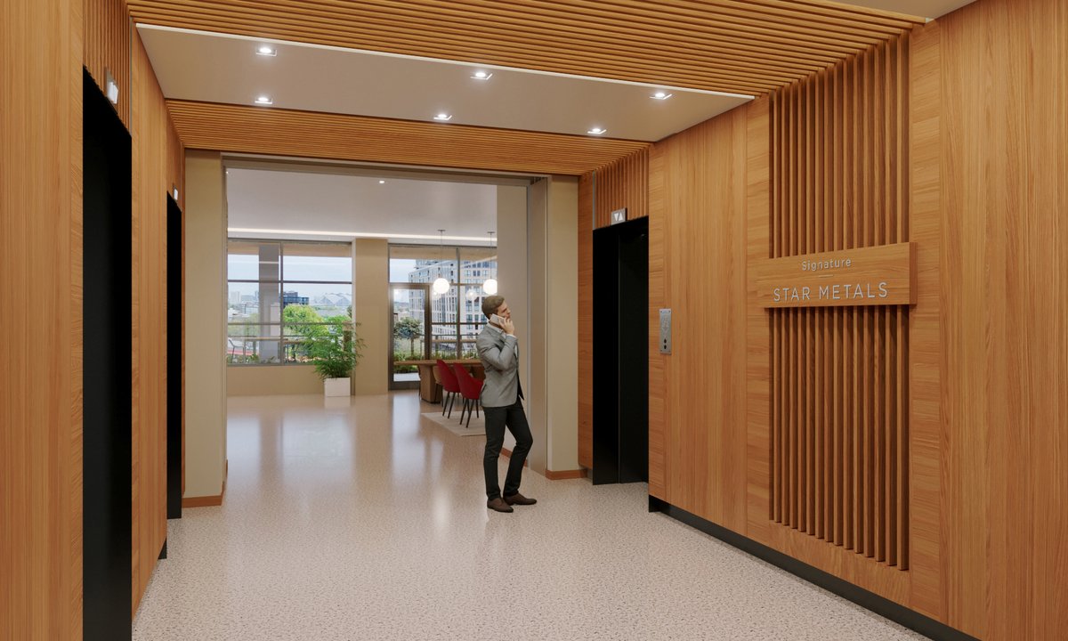 WarnerSummers's tweet photo. As a continuation of our work at @starmetalsatl , Warner Summers is excited to be working with IWG for the Signature coworking suite at the Star Metals Office Building in West Midtown. Check out the renderings! #IWGPLC #starmetalsatl #allenmorrisco #westsidebestside https://t.co/R4KkAi17QT