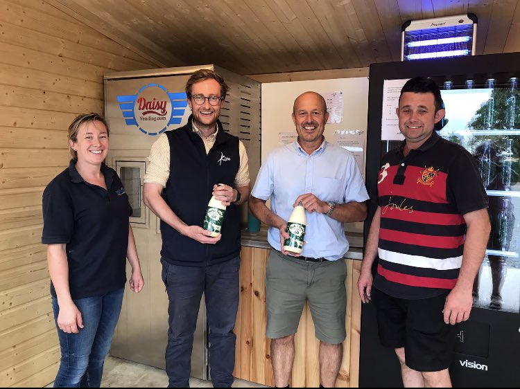 kiteconsulting's tweet photo. 🥛 Flinty &amp; Marcus on farm today - clients newly opened vending machine….they’ve done a great job &amp; are having a fantastic first week - it’s proving to be very popular locally! 
#SustainableNutrition #LoveMilk #DairyEveryDay https://t.co/4lWBXg3Lqf