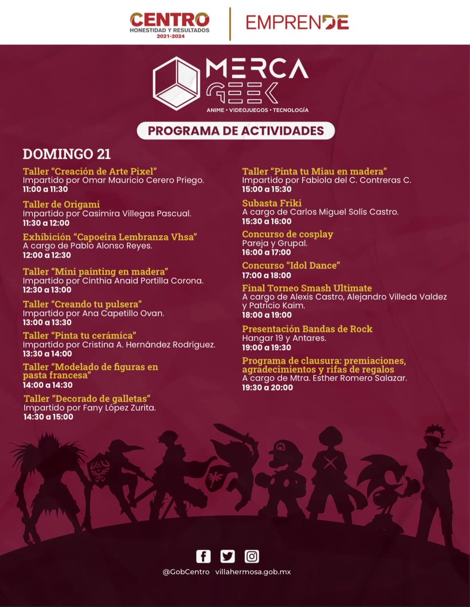 xevtfm's tweet photo. 🎮🕹️ ¡#MercaGeek en #Villahermosa!⌨️🧑🏻💻
Disfruta de #anime, #videojuegos y tecnología el 20 y 21 de agosto con talleres, conferencias, grupos de rock, subastas friki, concursos y regalos.
🥫 Lleva un producto no perecedero de la canasta básica y dónalo al @SMDIFCentro https://t.co/0S03vNkAGt