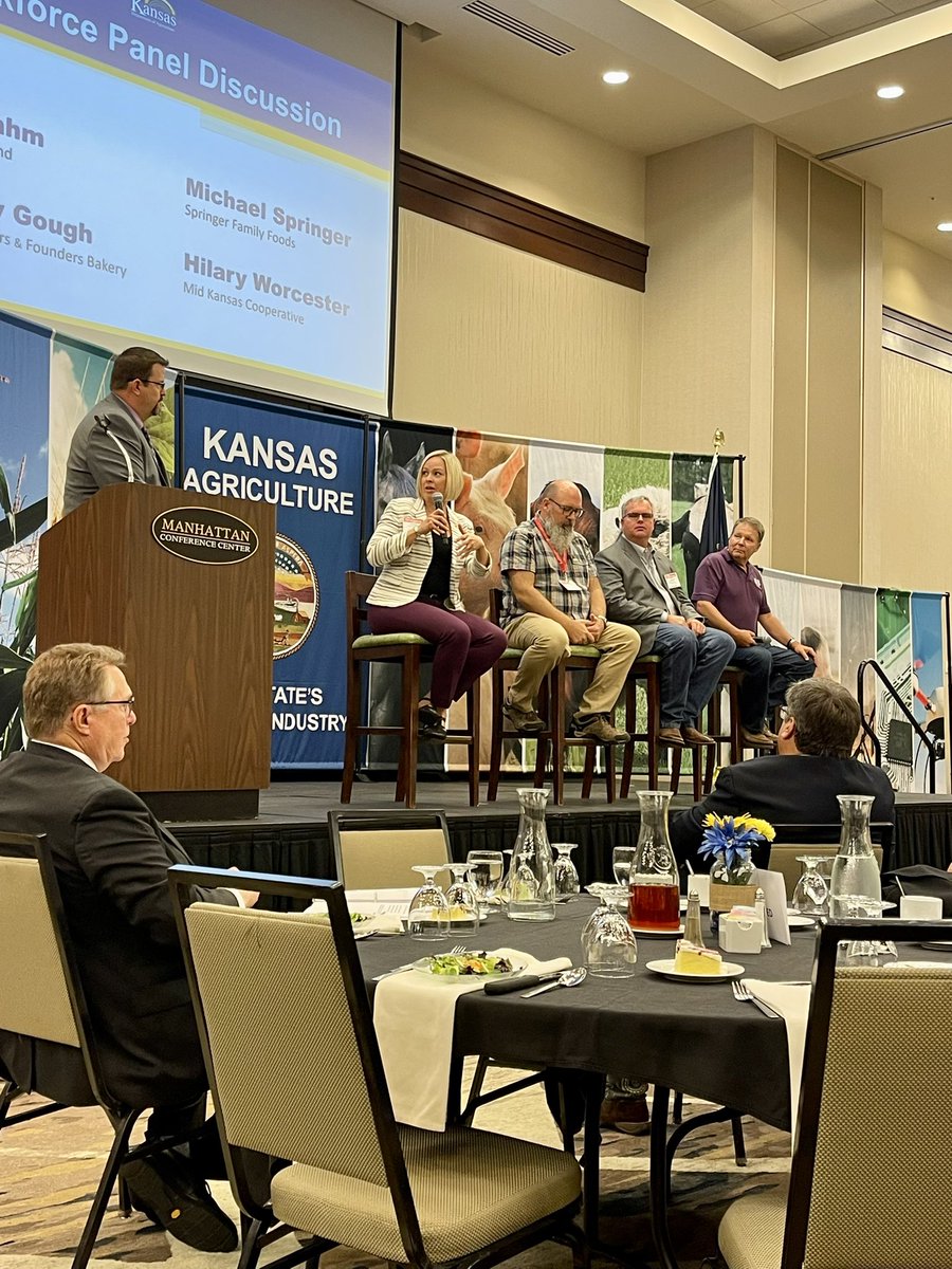 Excited to hear from Co-op Council member <a href="/midkscoop/">MKC</a>’s <a href="/HilaryWorcester/">Hilary Worcester</a> this afternoon at the KS Ag Summit talking workforce trends. #KSCoops