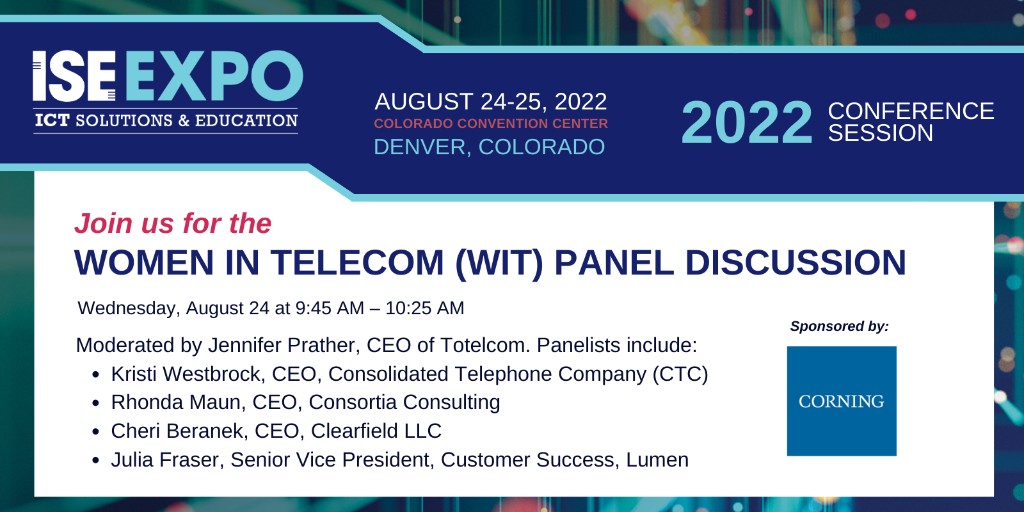 ISE_Magazine's tweet photo. Women in Telecom Panel Discussion at ISE EXPO 2022! Check out the details and register for ISE EXPO TODAY: https://t.co/yi9LZwIpx0
#Telecom #Broadband #FTTx #FTTH #ISEEXPO2022 #ISEEXPO #ISEEXPO22 #TradeShow #NetworkTransformation #NetworkReliability #5G #WomeninTelecom #Education https://t.co/EwJu3fWJra