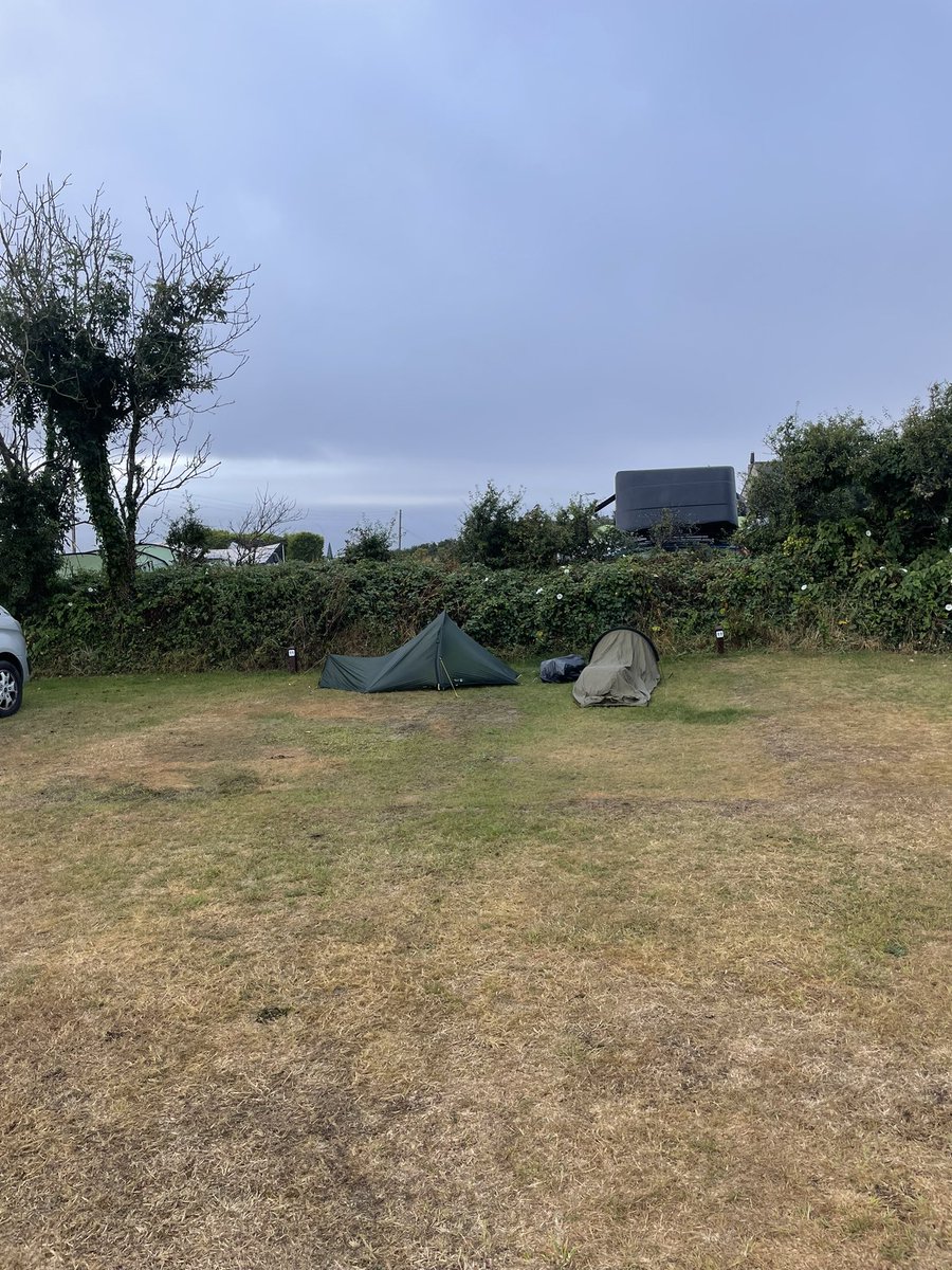 AnnDanielsGB's tweet photo. We booked a camp tonight outside Fowey. Treat ourselves to a hot shower. It hacks me off that we have 2 tiny bivvy tents but had to pay for 2 pitches. An 8 man tent would be half the price. Loved the showers though. #swcoastalpath #bekindtowalkers https://t.co/mUhoNxFsu4