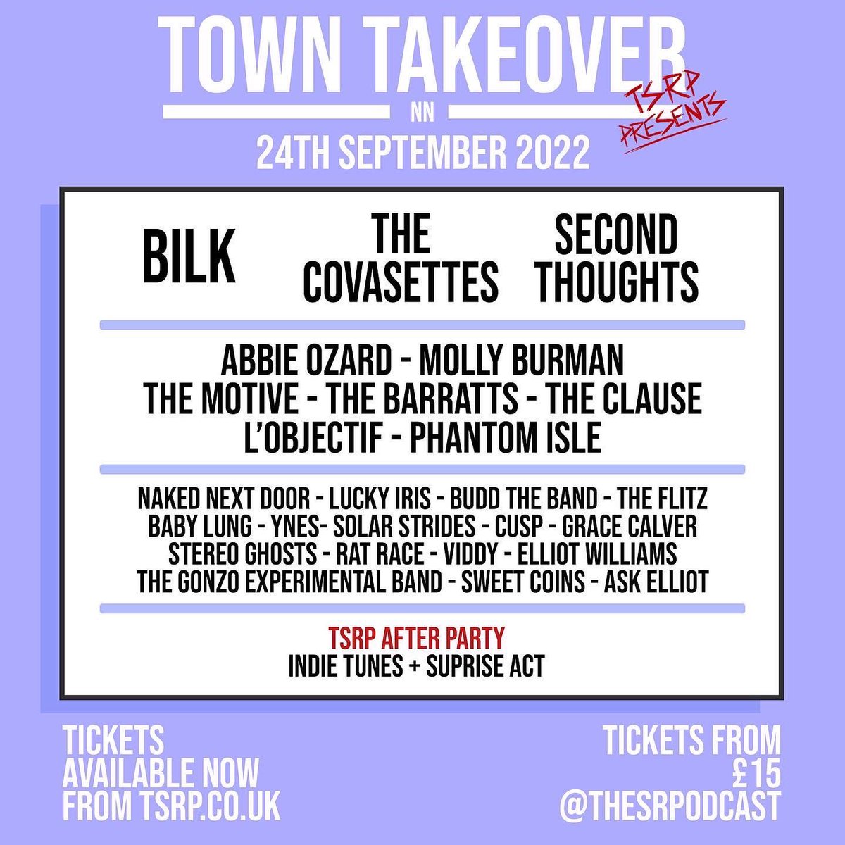 🚨RESULTS DAY DISCOUNT

It’s the big day for a lot of people and we know it can be stressful - so have a discount!! 

Any students, old or starting in September can now get a GA and an after party ticket for only £20!! 

Take advantage quick 👉🏼 tsrp.co.uk/event-details/…