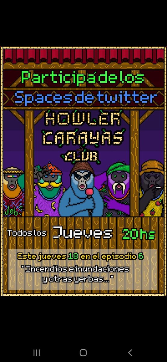 Esta noche a las 20hr. Junto a lxs chicxs de <a href="/howlerCarayas/">Howler Carayas Club - Genesis on Sale on Paras!</a>. Te lo vas a perder? 

x.com/howlerCarayas/…