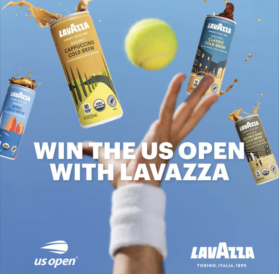 LavazzaUSA's tweet photo. GIVEAWAY 🎾 #LavazzaColdBrew is coming to the #USOpen! Fans will have the chance to enjoy our 4 refreshing flavors between matches. Click the link for the chance to take in the US Open with Lavazza &amp; win tickets to this year's tournament. https://t.co/WJ2akk0QiT
#SipIntoOrganic https://t.co/mXdQfNANP6