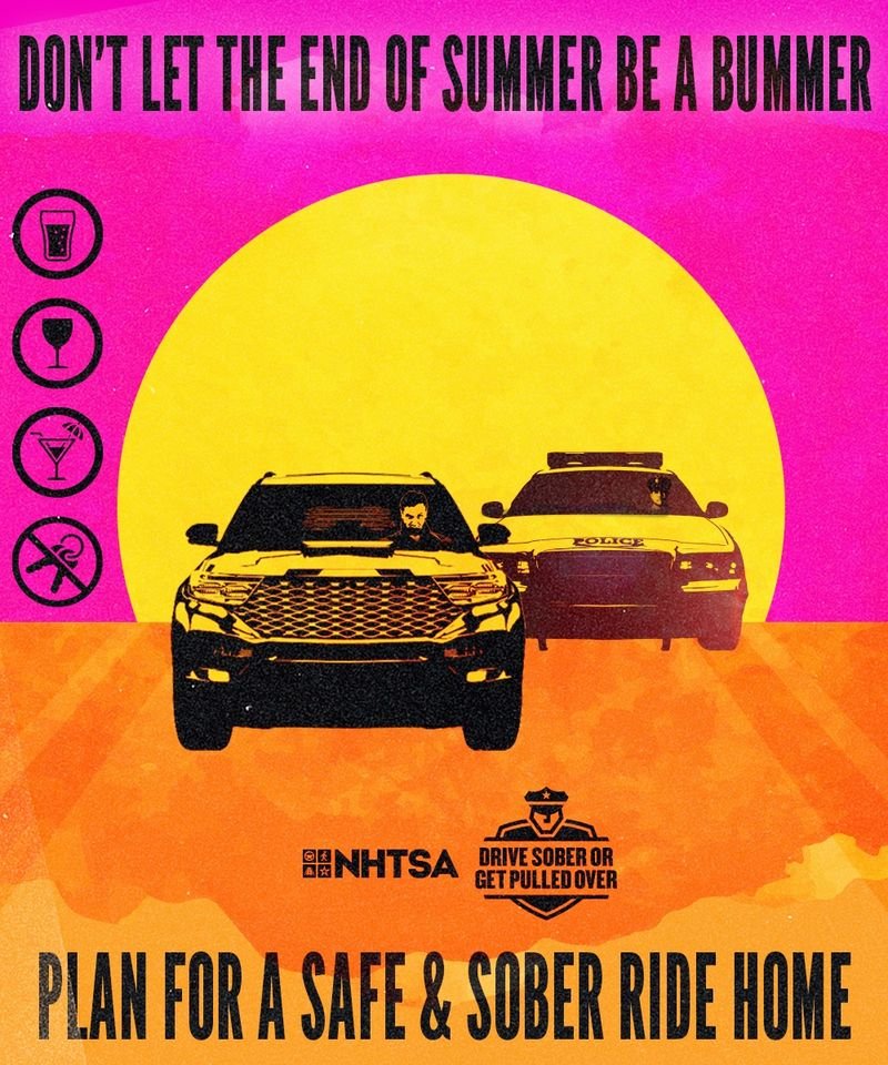 The #DriveSober or Get Pulled Over enforcement period runs 08/17-09/5, covering the end of #Summertime and the busy #LaborDay weekend. Commit to #SoberDriving each and every day!