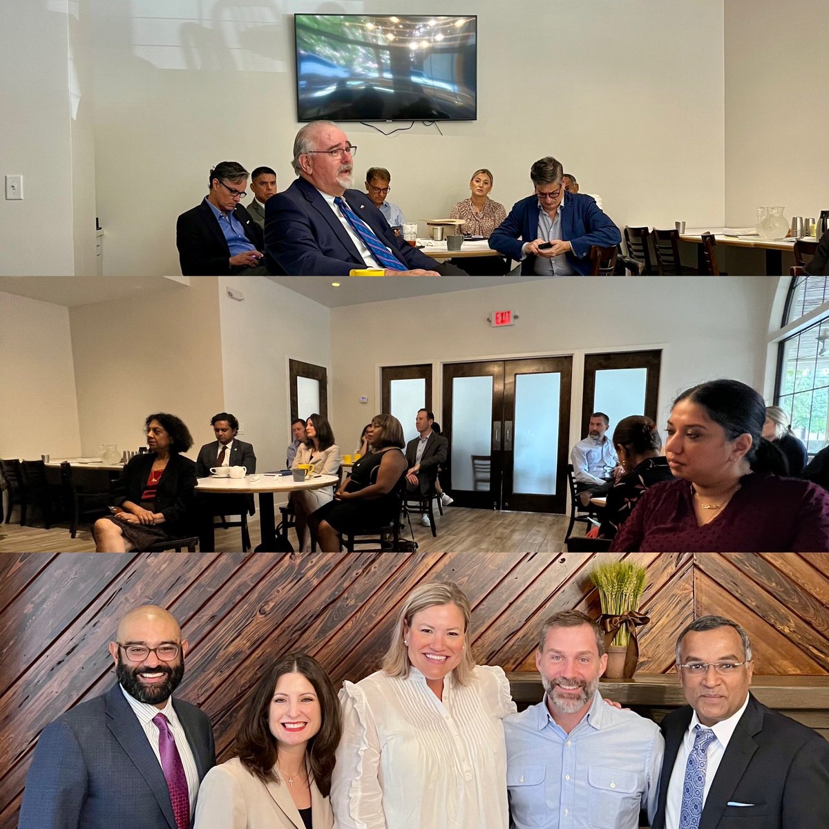 thursbrkfst's tweet photo. Fantastic breakfast with @HCPrecinct4 Commissioner. Great discussions related to government funding and priorities. Plus, an obligatory @TexasLyceum pic! #community #leadership https://t.co/1v1ksFlWEY