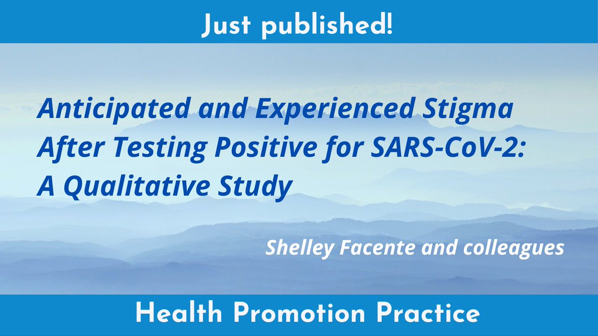 #ICYMI - From <a href="/UCBerkeley/">UC Berkeley</a> - <a href="/ShelleyFacente/">Shelley Facente, PhD, MPH</a> and colleagues explore another aspect of #COVID

Using the Health Stigma and Discrimination Framework: bit.ly/3Qp88YM - #OpenAccess

#stigma  <a href="/spartanroe/">done</a> @UCBerkeleySPH     @SAGEHealthInfo @ash_n_white <a href="/antonio_gardner/">Antonio Gardner</a>