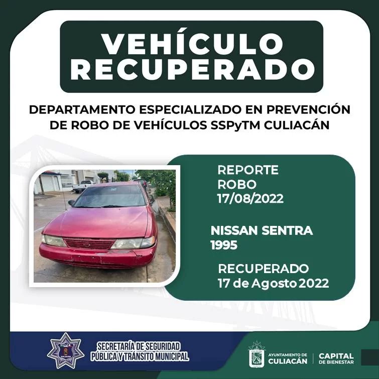SSPyTM_Culiacan's tweet photo. #VEHÍCULOSRECUPERADOS || Estos son los vehículos recuperados del día 15 al 17 de Agosto del 2022, por Policías Preventivos del Departamento Especializado en Prevención de Robo de Vehículos de la SSPyTM.

#SSPyTM #CapitaldeBienestar #DEPROV @C4iSinaloa https://t.co/HMxg3XgcMu