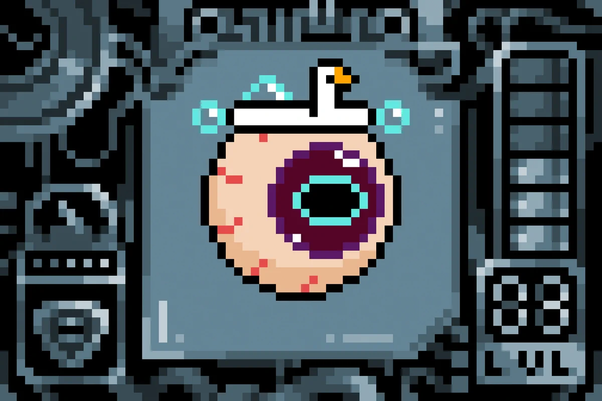 Digital drawing of an alien eyeball by 2h