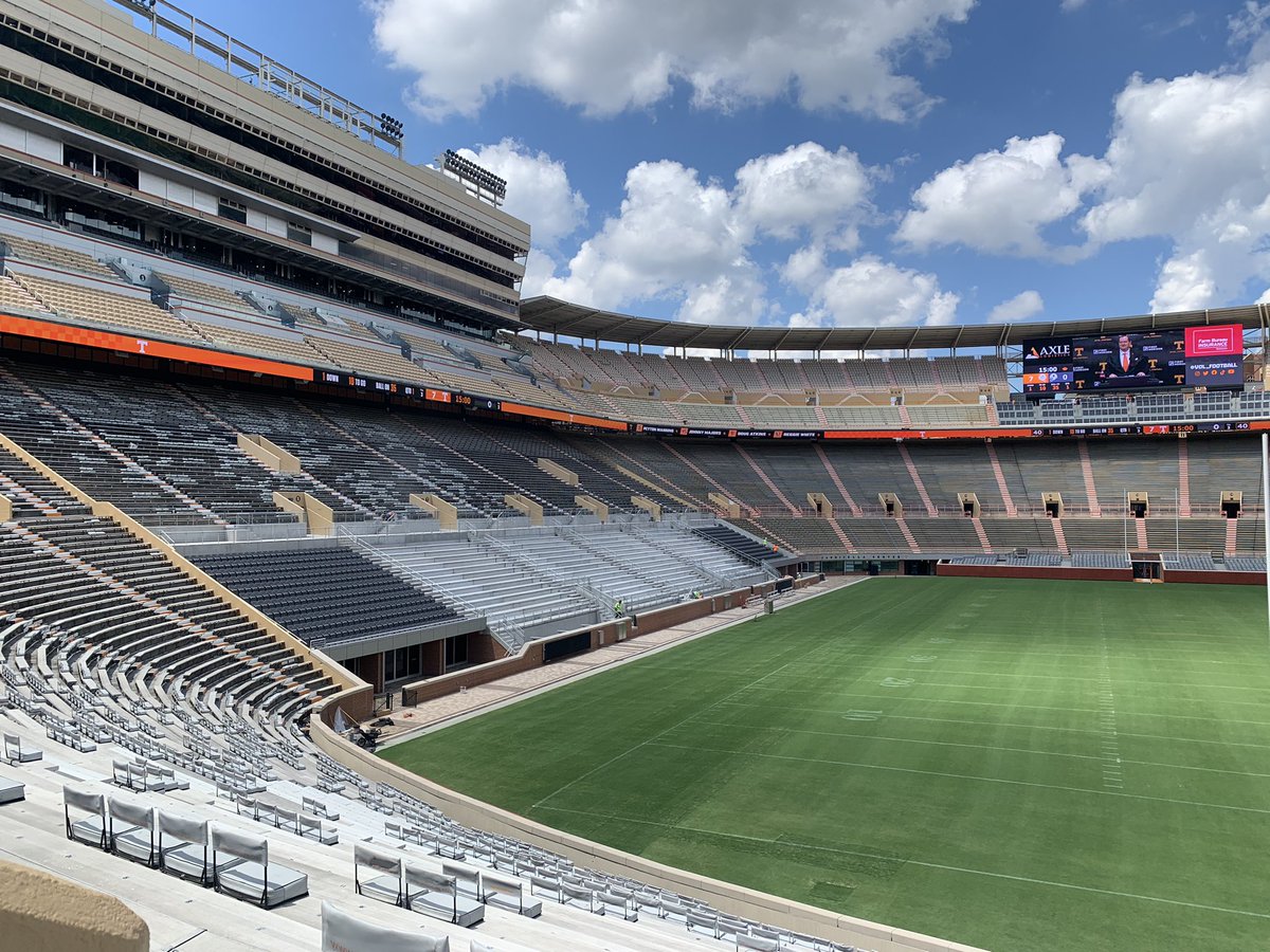 On site today to check out construction progress with kickoff a mere two weeks away. It is looking good! #Neyland #stadiumarchitecture #GBO