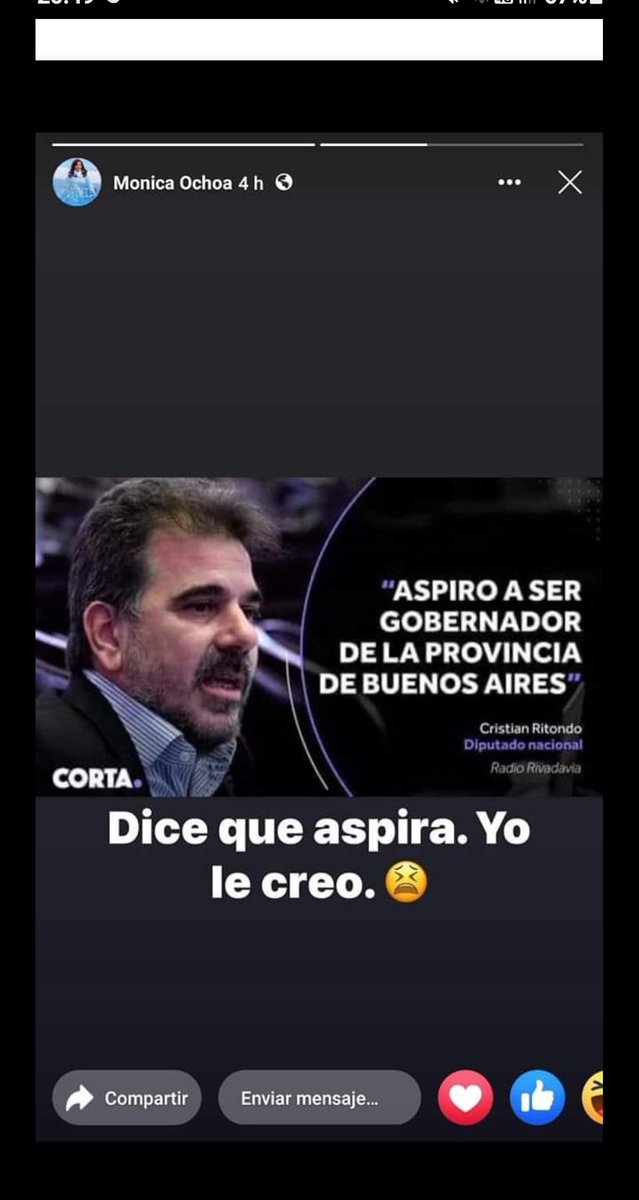 Ramiroortiz's tweet photo. Mi más enérgico repudio a la publicación de Mónica Ochoa, concejal del FdT de Bolívar. Mi solidaridad con @cristianritondo. Basta mentiras descalificatorias!!! https://t.co/4WqvMli8iJ
