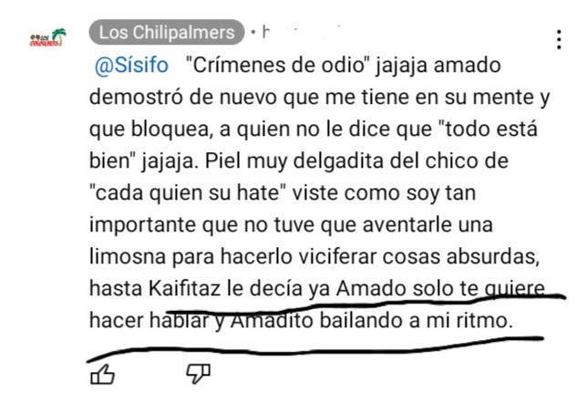 NetoTrexP3's tweet photo. Ya se bugueó el chácharas chorejón Tío T rex @NetoTrexP3 ¿Qué le hicieron, @Die_Karmatron ? 🤣
#chilipalmers #aimep3 #gorylovers #lolcow  #lonchoverso #omniversop3 #diablitips #viaggiare https://t.co/WbLc42Trj7