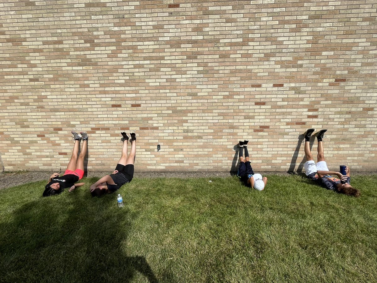 Recovering after a nice long run today! Great first after school practice! #beelite