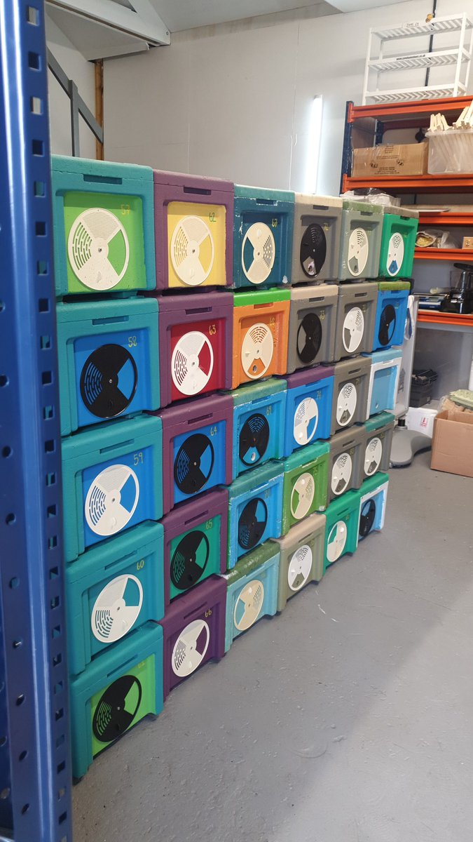 covehoneybees's tweet photo. Mum has been busy painting again
30 nucs ready for splits another 20 to come down after these go out...it's all go.
Splits will be easy as their is so much bees and capped brood to harvest from.
#beefarmer #polynucs @PaynesBeefarm #expanding #readyforpollination2023 #honeybees https://t.co/21oSqDBO8D