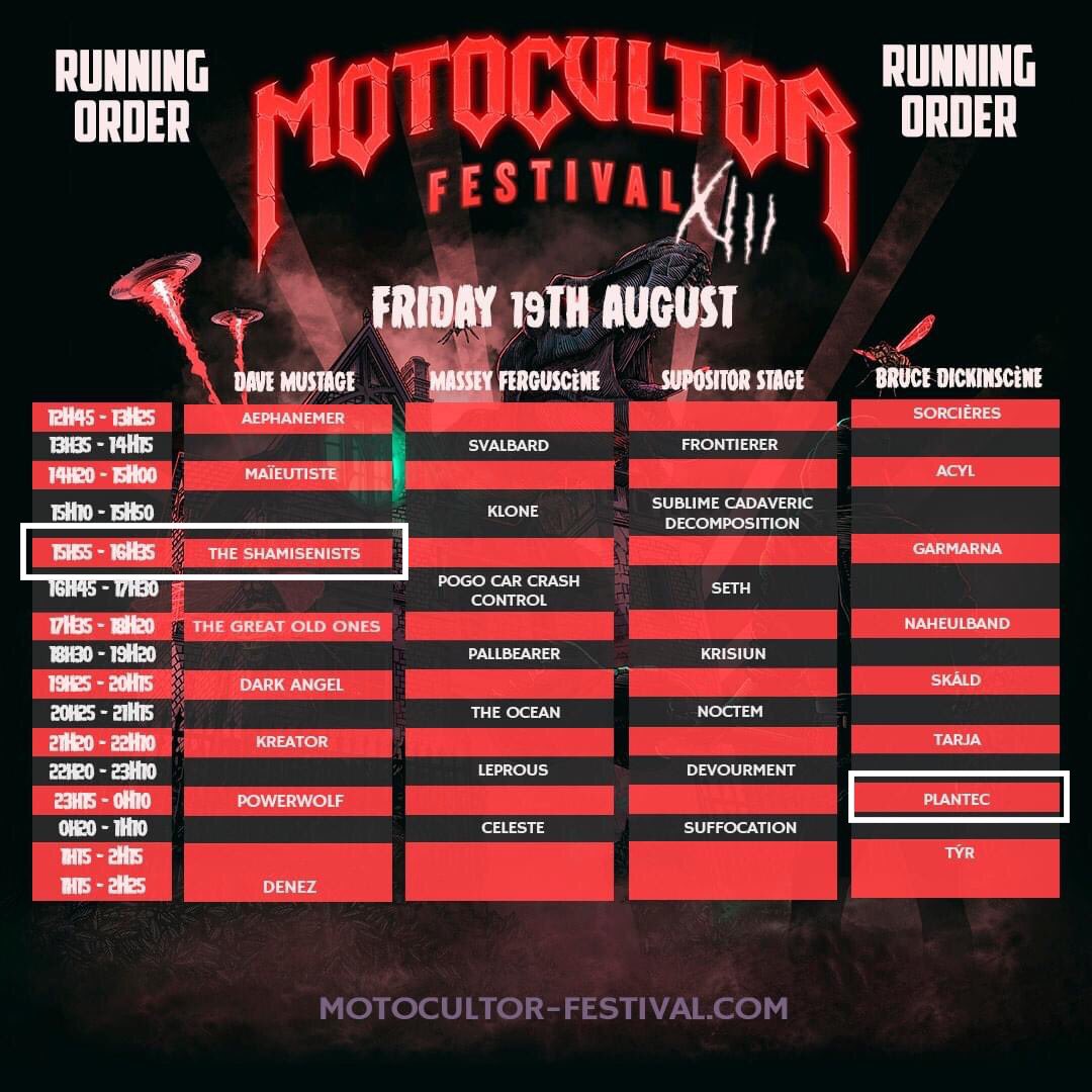 TheShamisenists's tweet photo. If you watch The Shamisenists show on Aug 19th in Motocultor Festival, please send your tweet with hashtag #TheShamisenists. The band came from Japan🇯🇵❤️🔥❤️🔥
They also join the signing session 18h and perform with the #Plantec at 23h15.
#motocultor2022 #motocultorfestival https://t.co/qQ3jxQsvxs