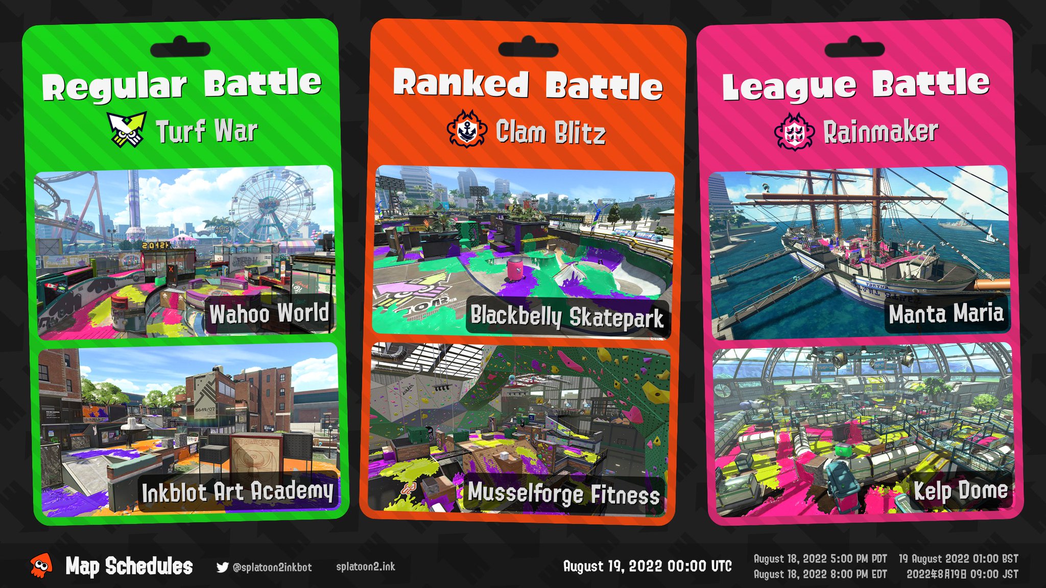 Splatoon3.ink on Twitter "Splatoon 2 map rotation Ranked game mode